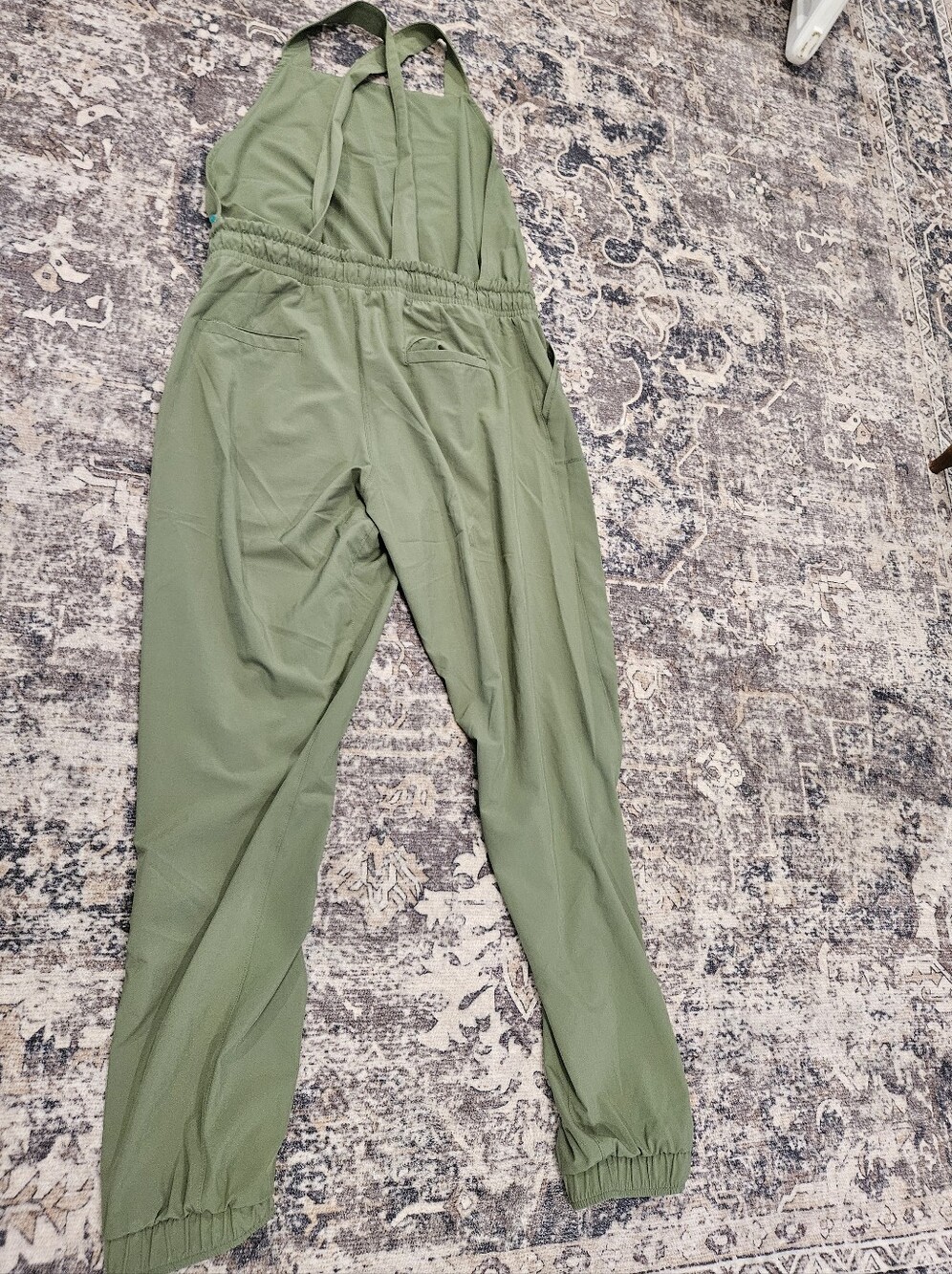 Albion Womens TALL L JUMPSUIT OVERALLS OLIVE GREEN FUN OUTDOOR - Picture 3 of 11